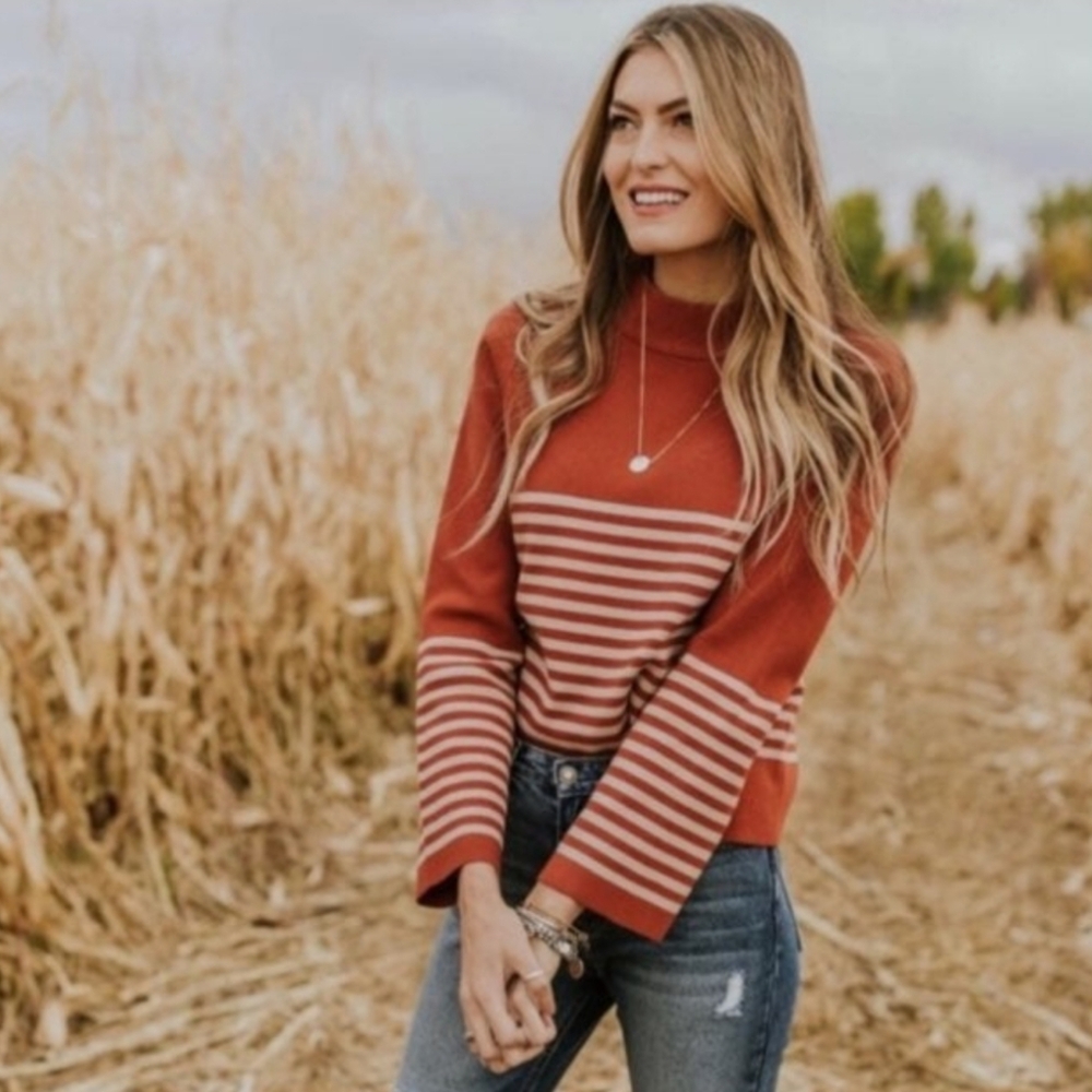 Roolee Denton Stripe Sweater XL